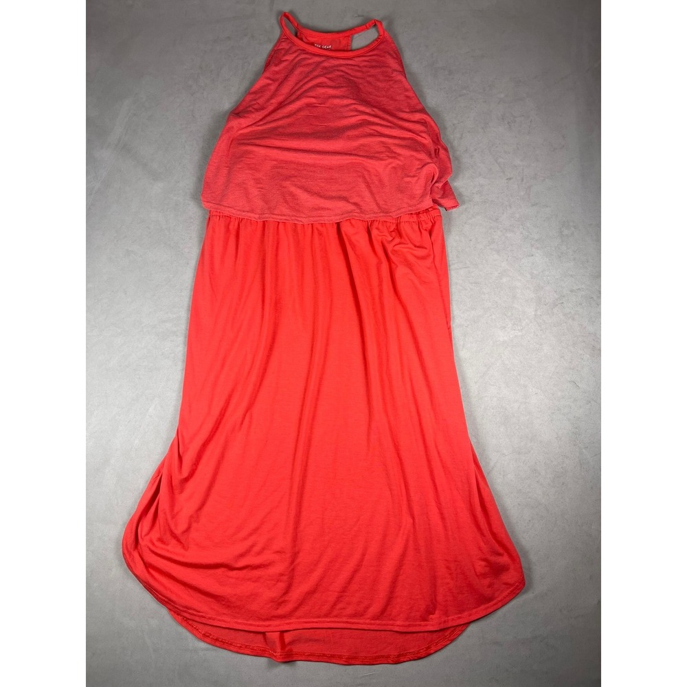 Tek Gear On-the-Go Coral Red Racerback Popover Midi‎ Dress Womens 1X Activewear